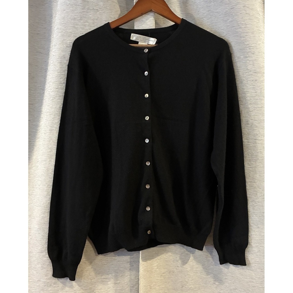 Vintage Cashmere Button Up Cardigan Size XL Minimalists Timeless Sophisticated